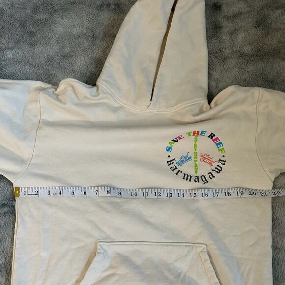 Karmagawa No Planet B Hoodie Ivory Mens Medium - Picture 3 of 10